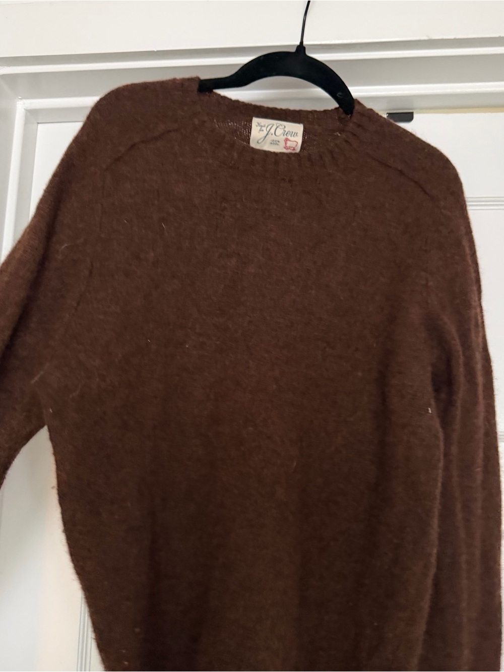 J. Crew Brown 100% Wool Crewneck Sweater - Picture 2 of 4